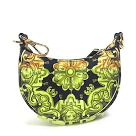 Fendi-Fendi Nano Fendigraphy Fendace Pouch Clutch Bag-Black,Yellow