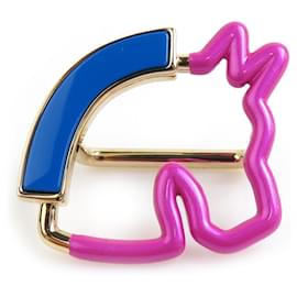 Hermès-Hermes Scarf Ring in Blue, Gold, and Purple-Blue,Golden,Purple