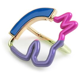 Hermès-Hermes Scarf Ring in Blue, Gold, and Purple-Blue,Golden,Purple