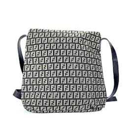 Fendi-Fendi Zucca FF Logo Crossbody Pochette-Brown