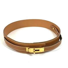 Hermès-Hermes Kelly Belt in Brown Epsom Leather-Brown