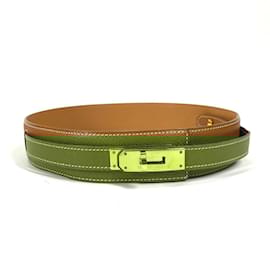 Hermès-Hermes Kelly Belt in Brown Epsom Leather-Brown