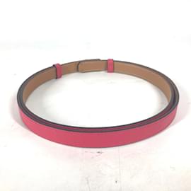 Hermès-Hermes Kelly Leather Belt in Pink-Pink