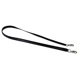 Hermès-Hermes Black Leather Shoulder Strap-Black