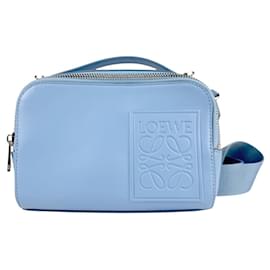 Loewe-Loewe Blue Leather Shoulder Bag-Blue