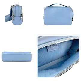 Loewe-Loewe Blue Leather Shoulder Bag-Blue