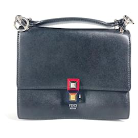 Fendi-Fendi 8M0381 Mini Canai Studs Bag-Black