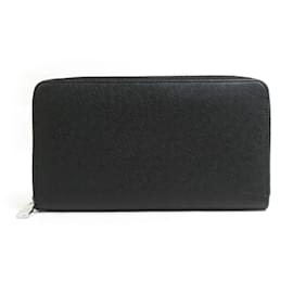 Louis Vuitton-Carteira longa em couro Taiga Louis Vuitton-Cinza