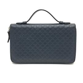 Gucci-Carteira longa de couro azul marinho Gucci-Azul marinho