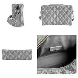 Christian Dior-Christian Dior Gray Leather Shoulder Bag-Brown