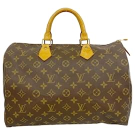 Louis Vuitton-Louis Vuitton Monogram Speedy 35 Handbag-Brown