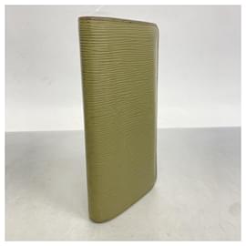 Louis Vuitton-Louis Vuitton Long Wallet Epi Portefeuille Brazza M61819-Khaki
