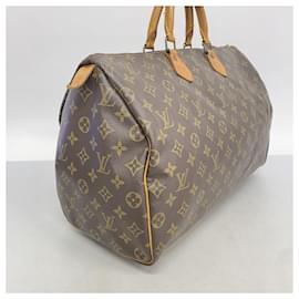 Louis Vuitton-Louis Vuitton Monogram Speedy 40 Handbag-Brown