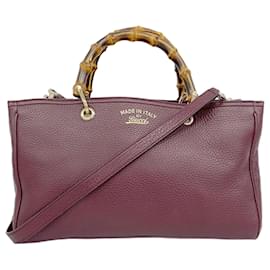Gucci-Gucci Handbag Bamboo 323660-Dark red