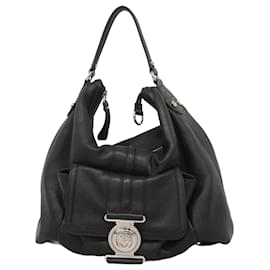 Gucci-Gucci Black Leather Handbag-Black