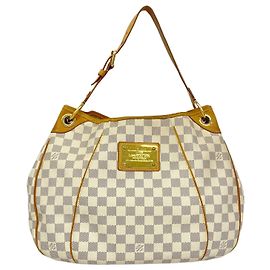 Sac à main Louis Vuitton Damier Azur Galliera PM Blanc