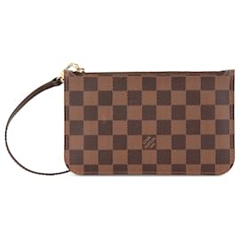 Louis Vuitton-Pochete Neverfull Damier Ebene Marrom Louis Vuitton-Marrom