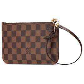 Louis Vuitton-Pochete Neverfull Damier Ebene Marrom Louis Vuitton-Marrom