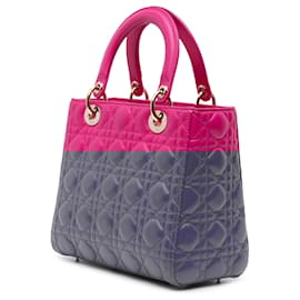 Dior-Dior Pink Medium Lambskin Cannage Lady Dior-Pink
