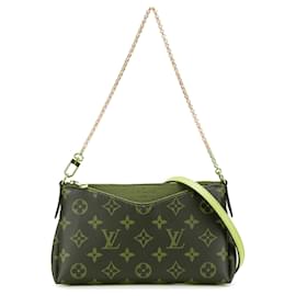 Louis Vuitton-Louis Vuitton Brown Monogram Pallas Clutch-Brown