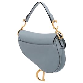 Dior-Dior Blue Mini Leather Saddle-Blue,Light blue