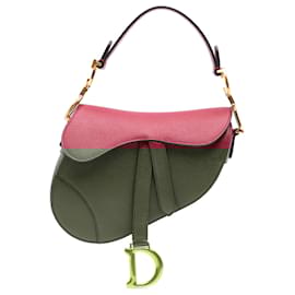 Dior-Dior Red Mini Grained Calfskin Saddle-Red