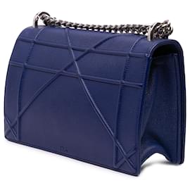 Dior-Dior Blue Medium Grained Calfskin Diorama Flap-Blue