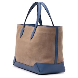Hermès-Hermès Maxibox Cabas 30 en daim Doblis marron et Epsom-Marron