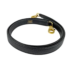 Hermès-Hermes Togo Leather Shoulder Strap-Black