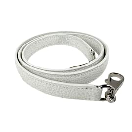 Hermès-Hermes White Leather Shoulder Strap-White