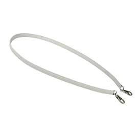 Hermès-Hermes White Leather Shoulder Strap-White