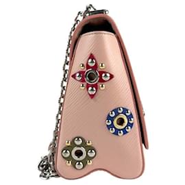 Louis Vuitton-Louis Vuitton Epi Twist MM Shoulder Bag-Silvery,Beige