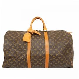 Louis Vuitton-Bolsa Boston Keepall 55 Monograma Louis Vuitton-Marrom