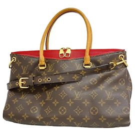 Borsa Tote Pallas MM Monogramma Louis Vuitton Marrone Fuschia