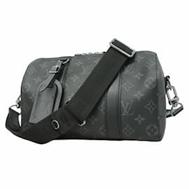 Louis Vuitton-Louis Vuitton Monogram Eclipse City Keepall Shoulder Bag-Brown,Black