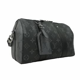 Louis Vuitton-Louis Vuitton Monogram Eclipse City Keepall Shoulder Bag-Brown,Black