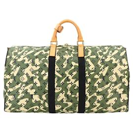 Louis Vuitton-Louis Vuitton Monogramo Fleurage Keepall Bandouliere 55-Other,Green