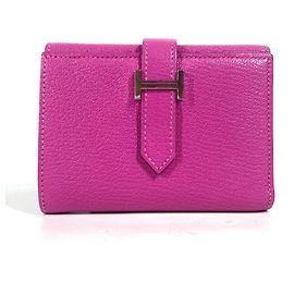 Hermès Hermes Bearn Compact Combination Wallet Pink Purple