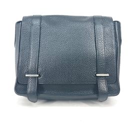 Bolsa de aba Caporal 27 Bicolor Steve da Hermès Preto Azul