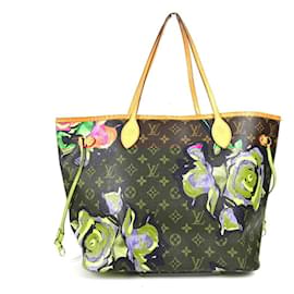 Louis Vuitton-Louis Vuitton Monogram Rose Neverfull MM Shoulder Bag-Brown,Pink