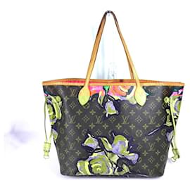 Louis Vuitton-Louis Vuitton Monogram Rose Neverfull MM Shoulder Bag-Brown,Pink