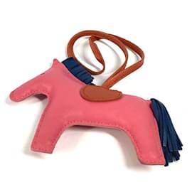 Hermès-Hermes Rodeo MM Bag Charm-Pink,Blue
