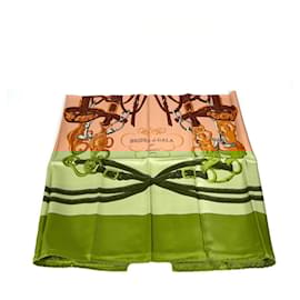 Hermès-Hermes Brides de Gala Carre 90 Scarf-Orange