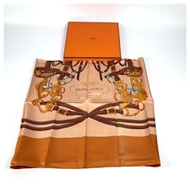 Hermès-Hermes Brides de Gala Carre 90 Scarf-Orange
