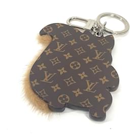Louis Vuitton-Louis Vuitton Monogram Porte Cle Squaral Squirrel Bag Charm-Brown