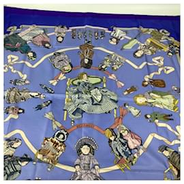 Hermès-Hermes Carre 90 Doll Hello Dolly Scarf-Purple