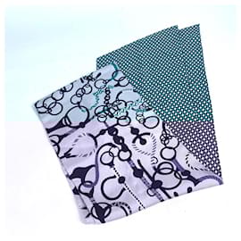 Hermès-Hermes Maxi Twilly Scarf in Black and Green-Black,Green