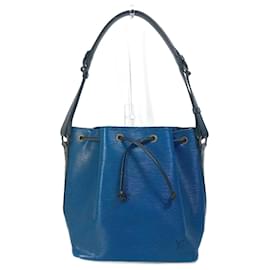 Louis Vuitton-Louis Vuitton Epi Petit Noe Drawstring Shoulder Bag-Black,Blue