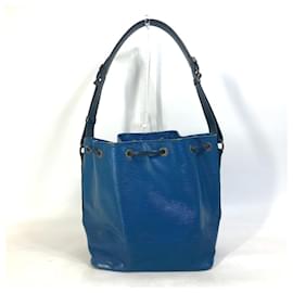 Louis Vuitton-Louis Vuitton Epi Petit Noe Drawstring Shoulder Bag-Black,Blue