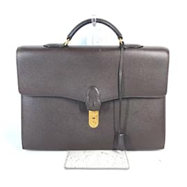 Hermès-Hermes Brown Leather Briefcase-Brown